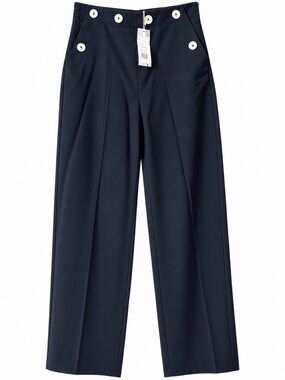 MNG Mango NWT Women’s Navy High-Waisted Wide Leg  Pants – Size 8